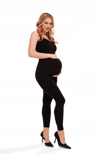 LEGGINSY CIĄŻOWE BEZSZWOWE LEGINSY SPODNIE CZARNE na Arena.pl