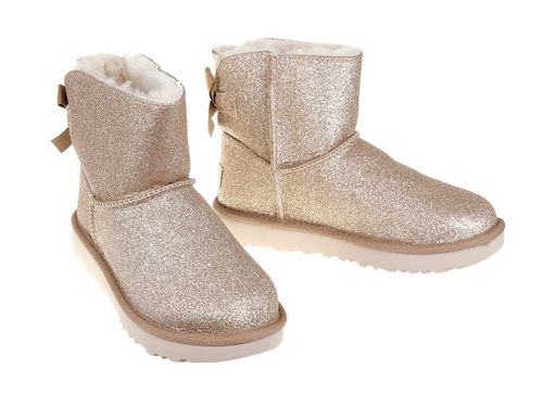 Buty UGG Mini Bailey Bow Sparkle 1100053-GOLD - 37 na Arena.pl