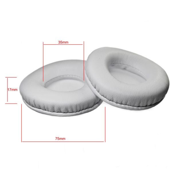 nauszniki gąbki do słuchawek 7,5cm 75mm białe MKF-N-018 zdjęcie 4