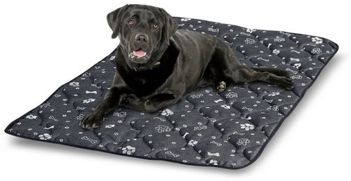 legowisko dla psa mata 120x80 cm wodoodporne kości srebrne na Arena.pl