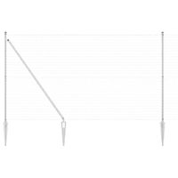 Ogrodzenie z słupkami Srebrny 1.5 x 10 m Stal