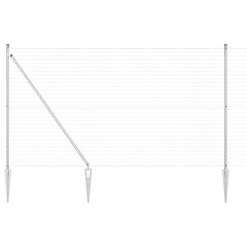 Ogrodzenie z słupkami Srebrny 1.5 x 10 m Stal na Arena.pl