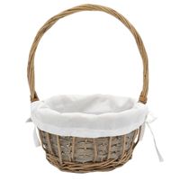 KOSZYK WIELKANOCNY WIKLINOWY BRĄZOWY 22cm KOSZ NA ŚWIĘCONKĘ KOSZ PREZENTOWY