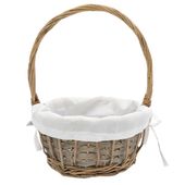 KOSZYK WIELKANOCNY WIKLINOWY BRĄZOWY 22cm KOSZ NA ŚWIĘCONKĘ KOSZ PREZENTOWY