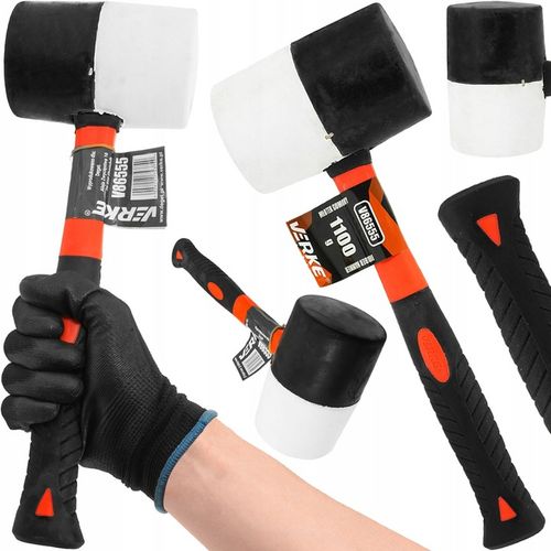 MŁOTEK GUMOWY BRUKARSKI BLACHARSKI DO KOSTKI BRUKOWEJ 1100g FIBERGLASS na Arena.pl