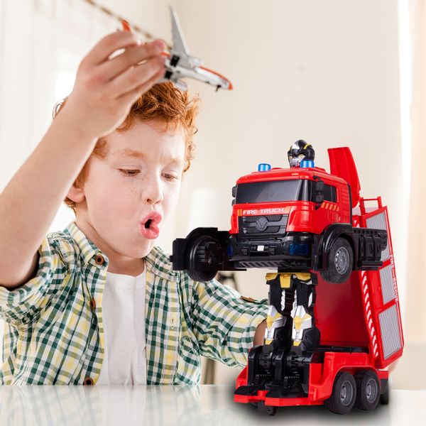 Robot Transformujący Straż Pożarna Na Pilota Auto zdjęcie 15