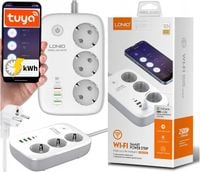 Listwa zasilająca SMART WiFi USB TUYA QC3.0 PD LED
