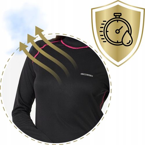 Koszulka Termoaktywna Damska M L Bielizna Odzież Termiczna Bluzka Bluza Róż na Arena.pl