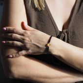 Bransoletka obfitości i ochrony - Cytryn, Turmalin czarny, koniczynka i srebro złocone