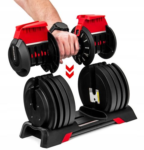 HANTEL regulowany KETTLEBELL 2w1 HANTLA 2KG-24KG zestaw 1x hantle SYSTEM na Arena.pl