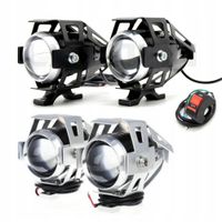 LAMPA MOTOCYKLOWA ROBOCZA HALOGEN MOTOCYKL QUAD U5 LED PRZEŁĄCZNIK 2szt