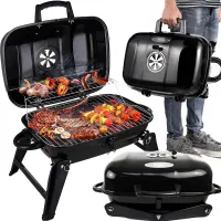 Grill składany węglowy turystyczny kompaktowy solidny przenośny bbq 59cm