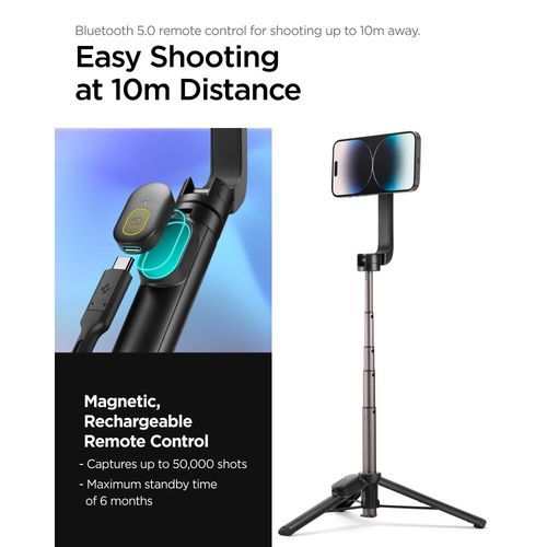 spigen s570w magsafe bluetooth selfie stick tripod black na Arena.pl