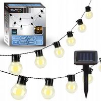 GIRLANDA SOLARNA 10 LED BALKONOWA KULKI CIEPŁA BARWA 335CM IP44