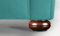 Noga drewniana do mebli kula WY01007 Kolor pokrycia - Buk, Długość / Wysokość - 8 cm, Materiał - Drewno