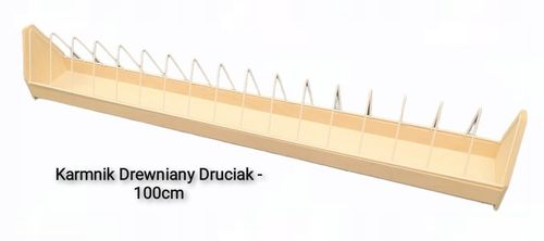 Karmnik drewniany druciak 100 cm dla gołębi kur drobiu na Arena.pl