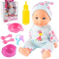 Lalka Bobas do Karmienia w Ubranku Sztućce Nocnik Akcesoria