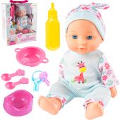 Lalka Bobas do Karmienia w Ubranku Sztućce Nocnik Akcesoria