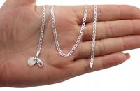 SREBRNY PEŁNY ŁAŃCUSZEK DAMSKI GUCCI Z ZAWIESZKĄ PR. 925 + GRAWER GRATIS