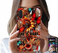ETUI DO HUAWEI P20 - SHE IS RARE, SŁONECZNIKI, KWIATY, MOTYLE