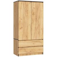 Szafa do sypialni, 2 szuflady, drzwi, DORMI, 90x51x180 cm,  | TYLETEGOTU