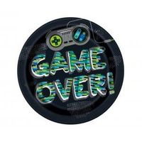 talerzyki papierowe game over 9", 8 szt.