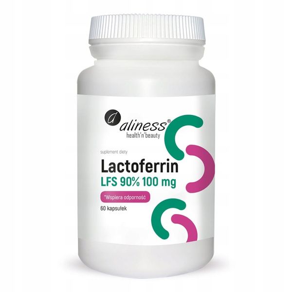 ALINESS Lactoferrin LFS 90% 100 mg x 60 kapsułek zdjęcie 7