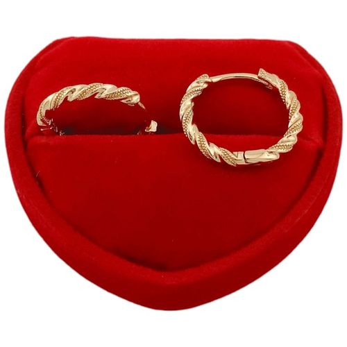 Złote kolczyki codzienne kółka skręcane dla kobiety pozłacane na prezent na Arena.pl