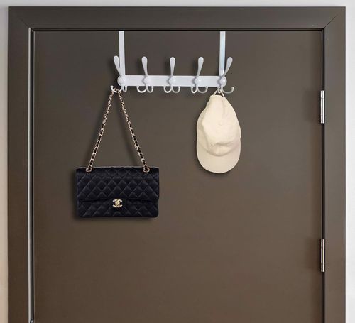 Wieszak z haczykami na drzwi biały 2szt na Arena.pl