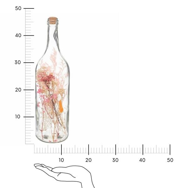 Dekoracja suszone kwiaty w butelce zdjęcie 3