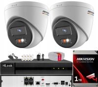 Zestaw Monitoringu 2 KAMER IP 4MPx ColorVu Hybrid Light IR30m Hikvision 1TB