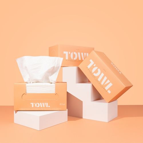 JEDNORAZOWE RĘCZNIKI DO TWARZY 80 szt. - TOWL PEARL na Arena.pl