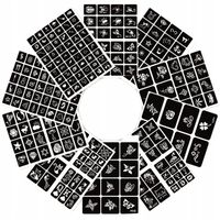 TATUAŻE BROKATOWE SZBLONY PAKIET SZABLONÓW 258szt