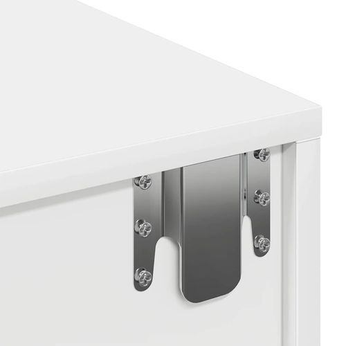 Półka ścienna z szufladami, biała, 100x36x19 cm na Arena.pl