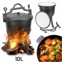 Kociołek myśliwski emaliowany 10L GARNEK węgierski ognisko grill pieczonki