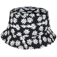 Stokrotki Na Czerni Kapelusz Dwustronny Bucket Hat Dziecięcy Kap-Md