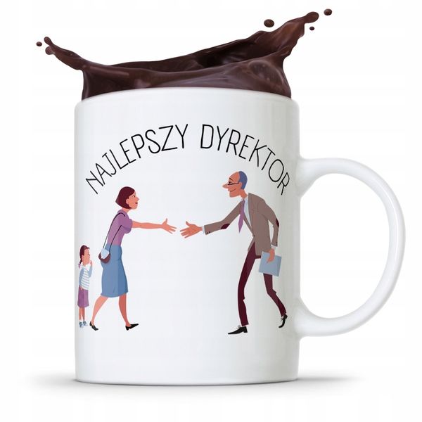Dla Dyrektora Kubek Najlepszy Dyrektor Prezent Z Nadrukiem Ze Zdjęciem zdjęcie 1
