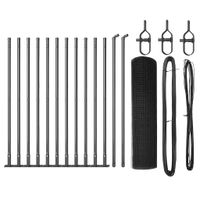 Ogrodzenie z słupkami Szary 0.6 x 25 m Stal