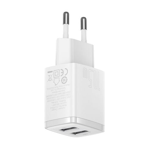 mała ładowarka sieciowa compact 2x usb 10.5w biały na Arena.pl