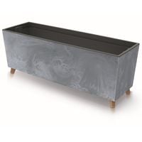 Skrzynka donica balkon taras nóżki wkład 77x30cm szary