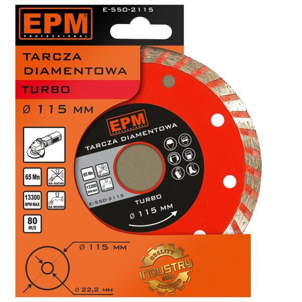 TARCZA DIAMENTOWA TURBO 115MM - E-550-2115 zdjęcie 2