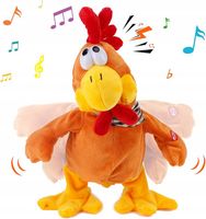 ŚPIEWAJĄCY KOGUT MASKOTKA TAŃCZĄCY PLUSZAK KURCZAK INTERAKTYWNY TAŃCZY GRA
