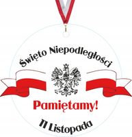 MEDAL Z PLEXI 5,5 cm nadruk UV 11 Listopada Święto Niepodległości