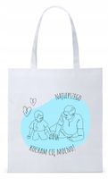 Dla Taty Ojca Tatusia Torba Eco Biała Shopper Z Nadrukiem Ze Zdjęciem