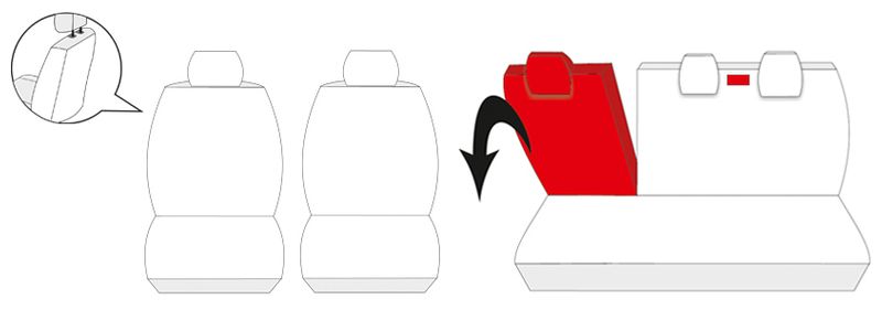 Renault Captur od 2013 Pokrowce dopasowane na miarę zdjęcie 6