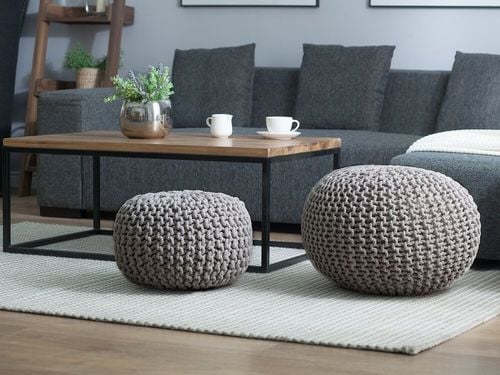 Puf 50 x 35 cm jasnoszary CONRAD na Arena.pl