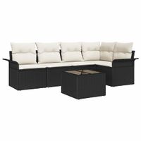 Zestaw Sof na Ogród 6 pcs 242.5 x 132.5 x 85 cm Polirattan