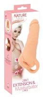 nature skin 2w1 system intymny przedłużający i rękaw large tpe 23,8 cm