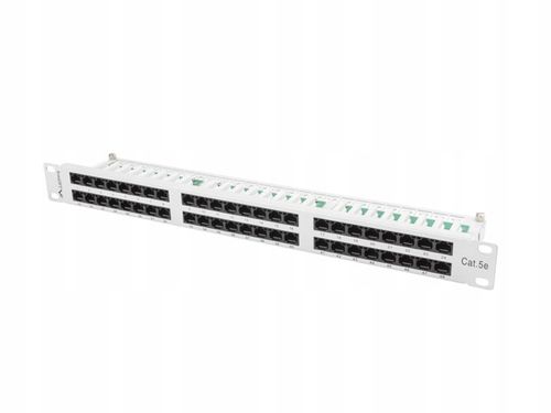 Patch Panel 48 Port 1U Kat.5E szary na Arena.pl