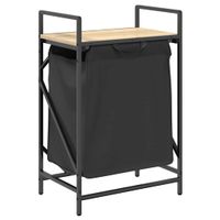 Kosz na pranie 1 komora z półką, dąb sonoma